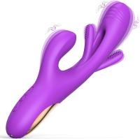 LOVENOTE-consolador vibrador de conejo, Juguetes sexuales, masajeador del punto G, 3 en 1, 14 vibraciones y 7 lengua para lamer - details 0