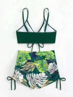 Bikinis con cordón frontal, cintura alta para mujer, bañadores de mujer, bañador para nadar, ropa de playa 2025 - details 47