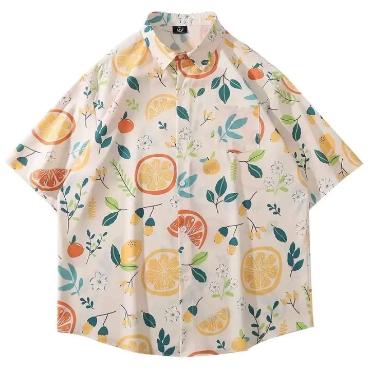 Camisas Casuales de Verano para Hombres Moda Urbanita con Estampados de Dibujos Animados Hawaiianos - 1
