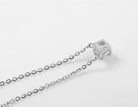 Collar chapado en oro de 14k de Plata de Ley 925, gargantilla de circonita brillante versátil, cadena de clavícula para mujer, joyería de boda - details 3