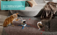 Interactive Cat Toys,3-in-1 Funny Exercise Electric Rotating Cat Toys for Indoor Cats Laser Toy,Automatic Cat Ball Kitten Toys - details 0