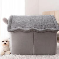Casa De Perro Interior Cama Suave Para Mascotas Pequeñas Medianas Y Grandes Con Almohadilla Desmontable Tienda De Gato Material De Algodón 100% Máquina De Lavar - details 5