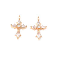 Colgantes de Cruza de Latón Dorado de 18K Joyería DIY Hallazgos de Collares y Pendientes - details 6