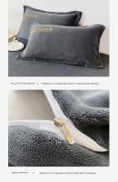 Funda de edredón de terciopelo de cristal cálido, bordado sólido, juego de cama de lujo para pareja, tamaño queen y king, Invierno - details 6