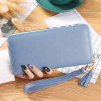 Cartera larga de piel sintética para Mujer, con diseño bolso de mano de borla, tarjetero - details 13