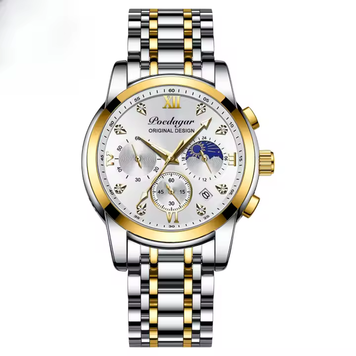 Nuevo reloj suizo para hombre, reloj de cuarzo luminoso impermeable a la moda multifuncional - 1