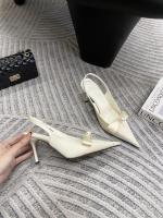 Nuevo temperamento de cabeza puntiaguda de satén, tacones altos, moda para mujer, lazo de perlas, bolsa de tacón fino, sandalias para la cabeza - details 35