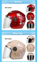 Casco Infantil Con Patrón De Dibujos Animados Lástima Cuatro Estaciones Protección Seguridad Niños Motocicleta Casco Frontal Abierto - details 7