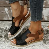 Sandalias de tacón de cuña para mujer, zapatos de verano - details 7