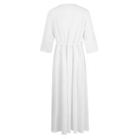 Vestido de Verano para Mujer 2024 Moda Casual con Cuello de Corbata Mangas 3/4 Botón de Cierre - details 12