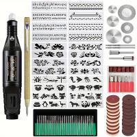 108PC Mini Control de Velocidad Eléctrico para Tallado y Grabado en Madera, Set de Amoladora Eléctrica Pequeño Taladro Eléctrico Herramienta de Tallado DIY - details 1