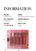 Gloss de Labios Mate Rosa Estilo Bohemio Duradero Impermeable Labial Hidratante No Pegajoso de Color Vibrante - details 11