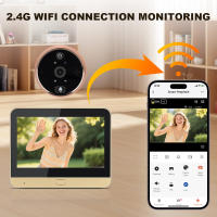 Mirilla Tuya con Wifi para el hogar, cámara de 4,3 pulgadas, 1080P, visión nocturna inteligente, detección de movimiento PIR, Monitor Digital para Visor de puerta - details 12