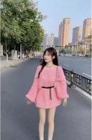 Jersey largo de punto para mujer, suéter holgado de color rosa, estilo coreano Harajuku, ropa básica para el trabajo, 2025 - details 7
