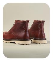 Botas cortas informales retro de caña alta Zapatos de cuero de moda de piel de vaca Botas de herramientas Botas de cuero - details 5