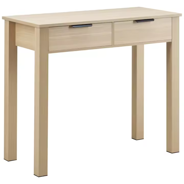 SucceBuy Escritorio compacto con cajones, mesa de estudio para niños para dormitorio, escritorio minimalista moderno para dibujar, leer, escribir - 1