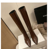 Botas Nuevas De Mujer, Botas Puntiagudas De Tacón Grueso. - details 9