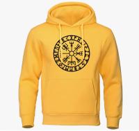 Nueva sudadera con capucha de algodón para hombre de invierno y otoño, sudadera de calle informal cálida con leyenda de los guerreros Odin de los vikingos - details 6