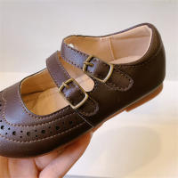Retro boca poco profunda zapatos de cuero de los niños casual boca poco profunda zapatos Mary Jane - details 10