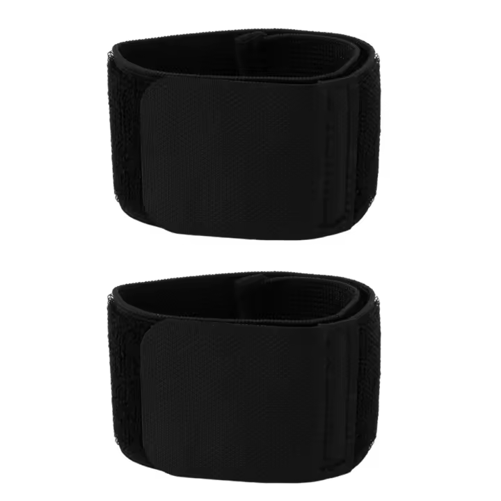 Espinilleras de Fútbol, película de vendedor Fijo, almohadillas para espinillas, previen Caídas, Vendaje Deportivo elástico ajustable, Negro, 1 Par - 1
