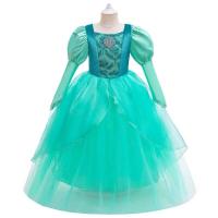AmyStylish Niñas Princesa Sirena Ariel Cosplay Halloween Fiesta de Cumpleaños Verano Playa Vacaciones Vestido - details 35