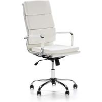 Morgan reclinable Negro, Piel sintética, Silla ejecutiva con reposacabezas y conjín engrosados, Altura Ajustable, Diseño ergonómico - details 12