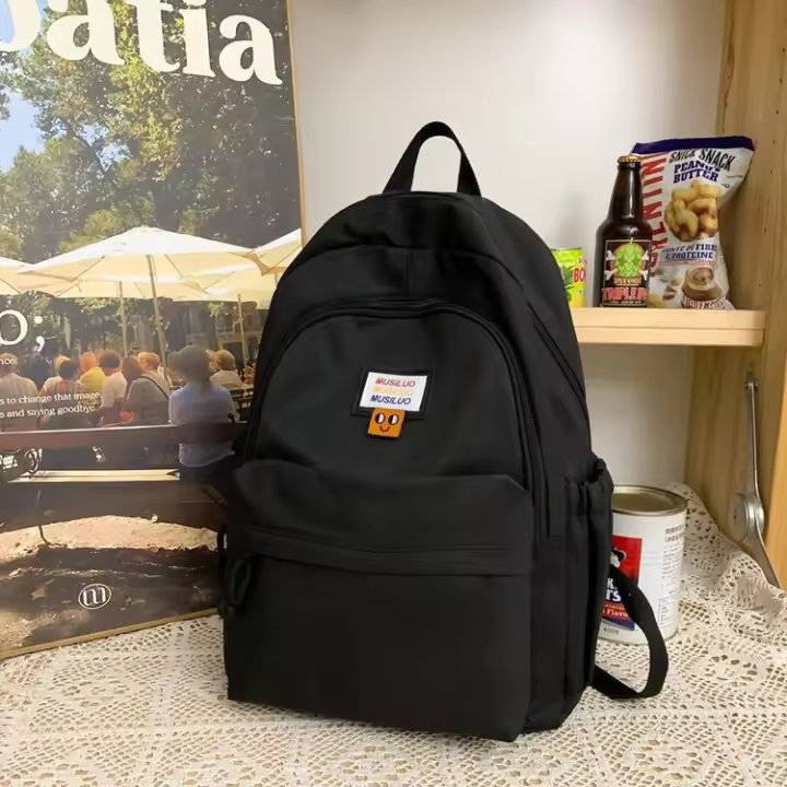 Mochila de Nylon de Gran Capacidad Linda para Estudiantes de Secundaria y Universidad - 1