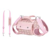 Mochila Horizontal elegante para perros con asa para correa, bolsa transportadora para gatos envuelta en el borde, bolsa elegante y transpirable para salir para perros pequeños - details 8