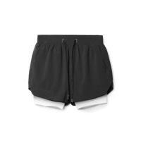Pantalones cortos deportivos 2 en 1 para hombre, ropa deportiva de doble cubierta para correr, playa, gimnasio, entrenamiento - details 18