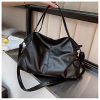 Bolso De Hombro Negro Grande Para Mujer, Bolso De Compras Grande, Bolso Cruzado De Cuero Suave De Alta Calidad Y Color Sólido, Bolso De Viaje Para Mujer - details 19