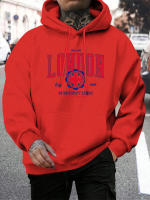 Sudadera De Capucha London Uk University League Para Hombre Tallas Grandes Estilosa Con Estampado Deportiva Y Cuello Alto - details 16