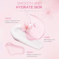 5/3 unids/set Sakura juegos de cuidado de la piel crema Facial suero tóner limpiador Facial protector solar crema para ojos caja de regalo producto de cuidado de la piel Facial - details 7
