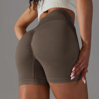 Hamidou pantalones cortos de Yoga para mujer, Shorts de Fitness para correr, ciclismo, transpirables, cintura alta, entrenamiento, gimnasio, Verano - details 74