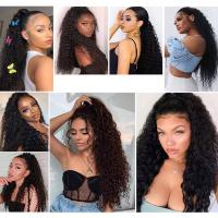 Cola de caballo rizada con cordón, estilo cornrow, con clip, efecto ombré, onda profunda, extensión de cola de caballo larga, postizo de cola de caballo - details 18