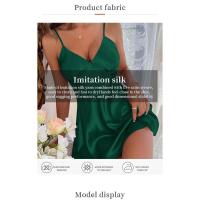 Camisón con Tirantes, Falda Sexy con Cuello Halter, Pijamas de Verano Finos y Transpirables para Mujer - details 1
