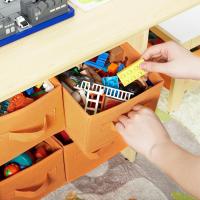 Muebles para Niños Pequeños Con 2 Sillas Espacio de Almacenamiento Juegos Preescolar - details 5