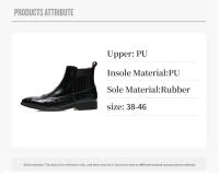 Botas cortas Chelsea de hombre con punta puntiaguda más el tamaño de los zapatos de hombre - details 9