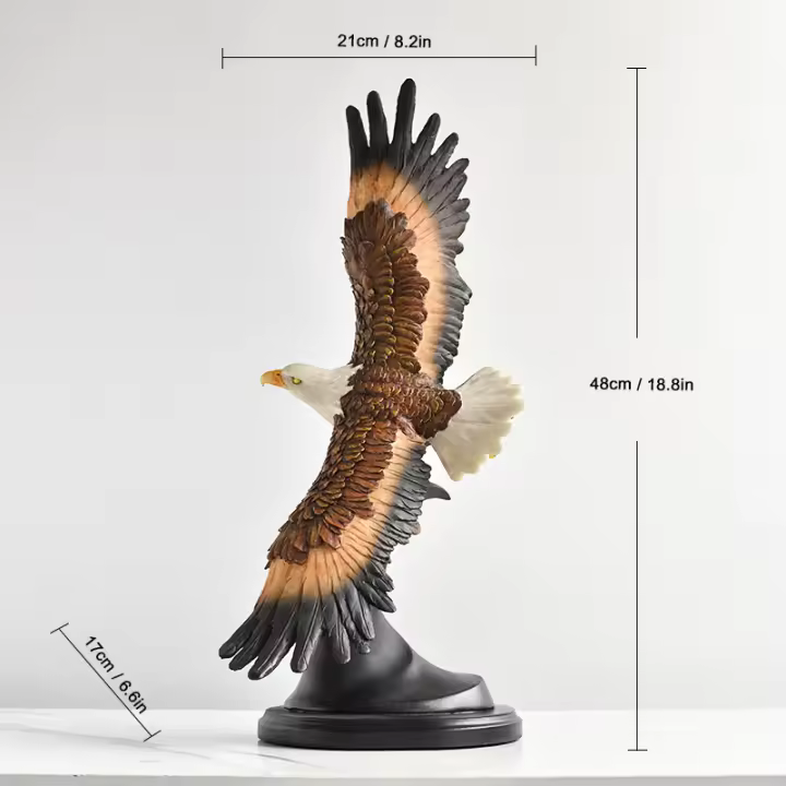 Águila artificial decoración de águila artesanías decorativas de resina para el hogar - 1