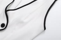 OUWU-Chaleco bloqueado de Color con borde negro, Top sin mangas, pantalones de pierna ancha, conjunto de temperamento de cintura alta, nuevo estilo de primavera - details 5