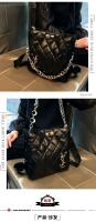 Marca Hong Kong textura avanzada2025Nueva bolsa de cubo bandolera con diseño de diamantes de alto sentido a la moda - details 11