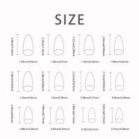 24 PCs Uñas Postizas Francesas Con Hilo Dorado Y 1 Pegamento Gel Y Archivo De Uñas Combos De Uñas Postizas De Acrílico - details 1