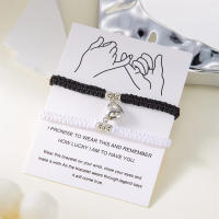 2 unids/set corazón romántico magnético atraer pareja para Mujeres Hombres moda cuerda trenzada pulsera a juego joyería de amistad - details 26