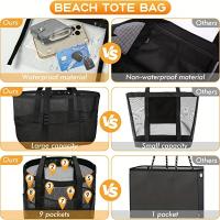 Bolsa De Playa De Malla Grande, ideal para la familia, a prueba de arena y de gran tamaño, plegable, ligera y perfecta para - details 4