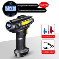 Bomba de aire portátil para coche, bomba eléctrica multifuncional para neumáticos de alta presión, 12V y 220V - details 1