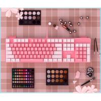 Real teclado mecánico eje verde niñas Netflix chica corazón polvo azul teclas redondas gaming punk - details 20