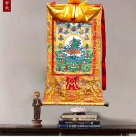Xizang Buddha Home Presenting Thangka Pintura decorativa para sala de estar enmarcada a mano 21 Tara grande - details 3