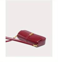 Bolso baguette elegante para mujer - Bolso bandolera desmontable elegante con cierre en tono dorado, marrón/negro, versátil para uso diario, accesorio elegante, artesanía de alta calidad - details 25