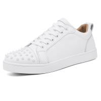 Zapatos Casuales de Moda Versátil Superficie de Cuero de Microfibra Estilo Plano de Fondo Blanco - details 0