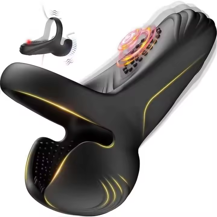 Leten Anillo Vibrador Anillos de Silicona Masajeador de Testículos Vibrador Vibración Intensa para Hombre Erección Más Fuerte Masculina 18+ - 1