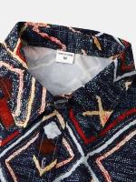 Camisa de manga corta con estampado colorido para hombre, ropa informal - details 2